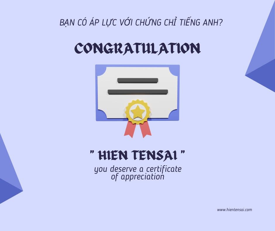 Đừng áp lực với các chứng chỉ tiếng anh